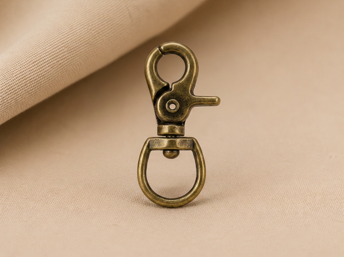 Antique brass swivel snap hook