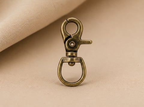 Antique brass swivel snap hook