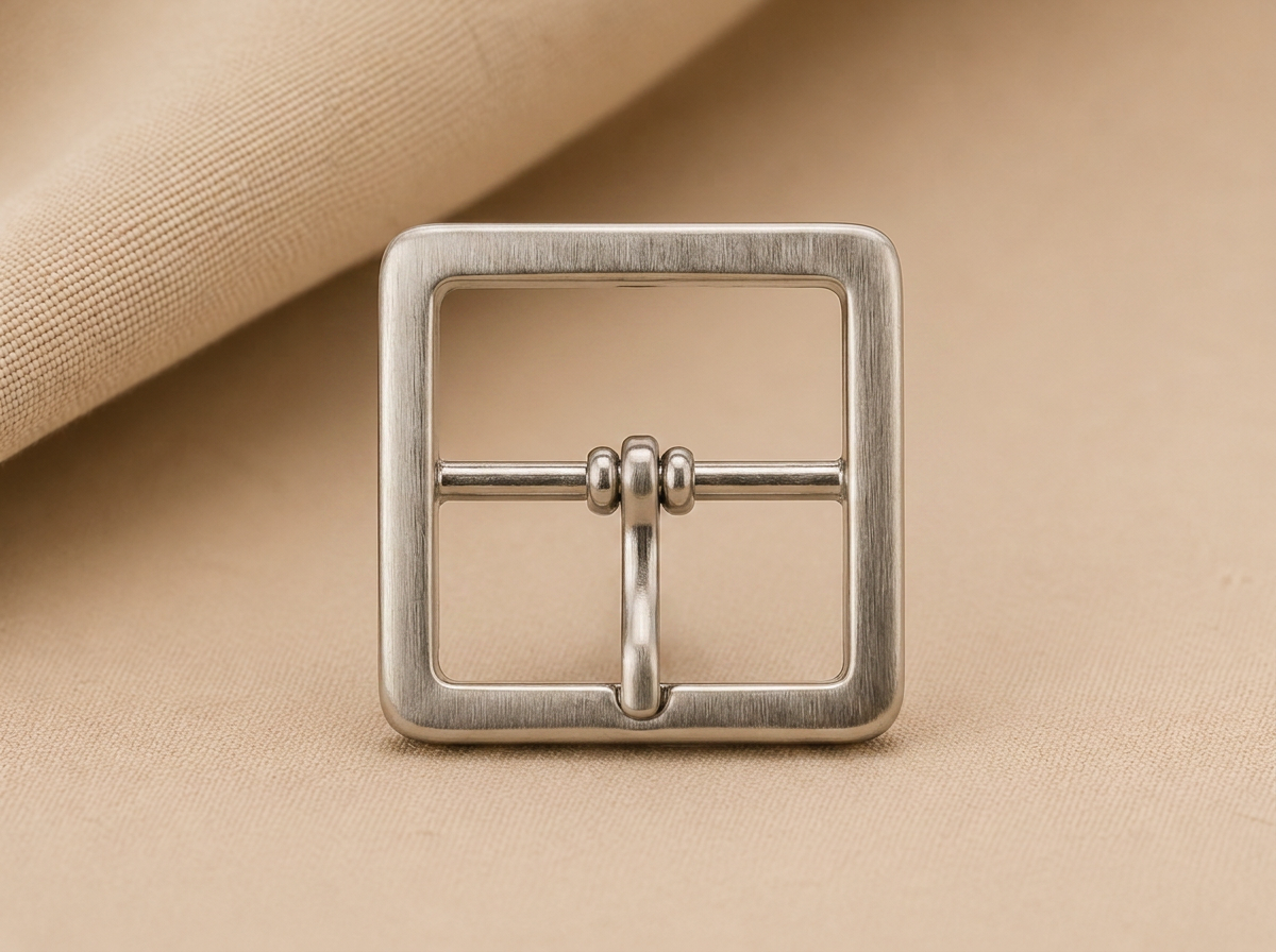 Brushed nickel square roller buckle
